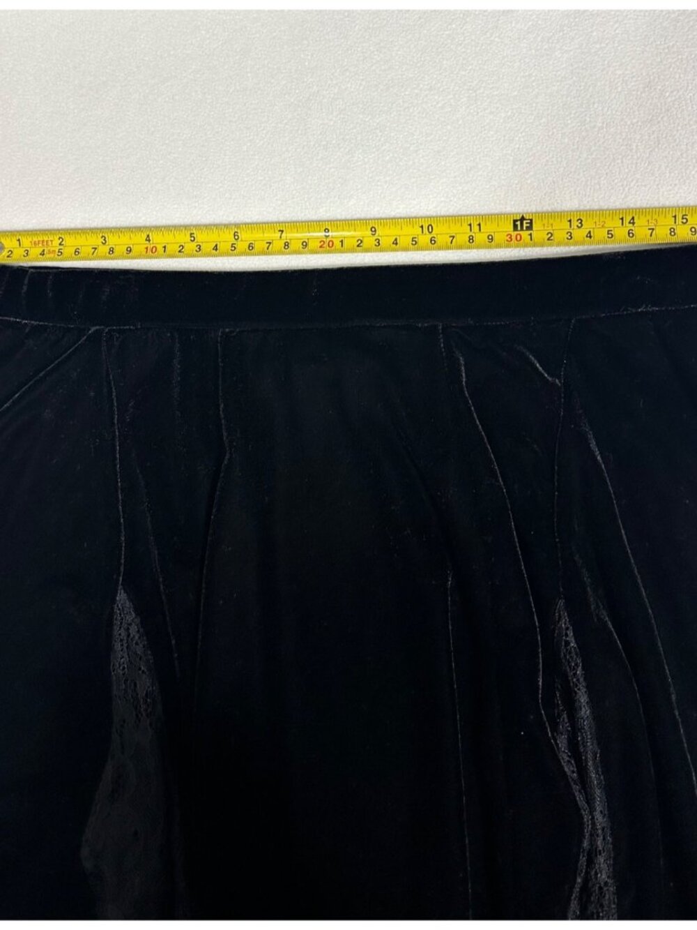 Killstar Velvet and Lace Black Skirt XL - Picture 6 of 10